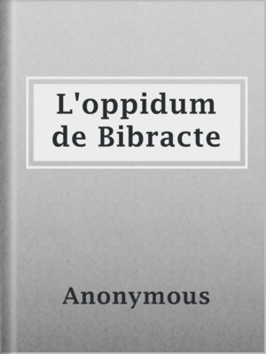 cover image of L'oppidum de Bibracte